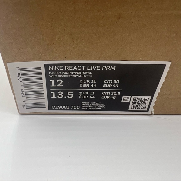 Nike React Live PRM Mens 12 Running Trainers CZ9081 Sneakers Shoes in box N. 354 - Picture 14 of 15